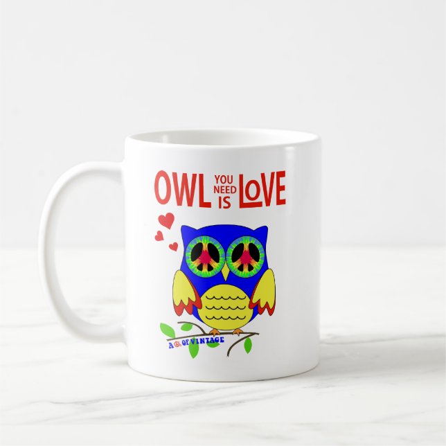Caneca De Café Coruja Que Você Precisa É Amor (Esquerda)