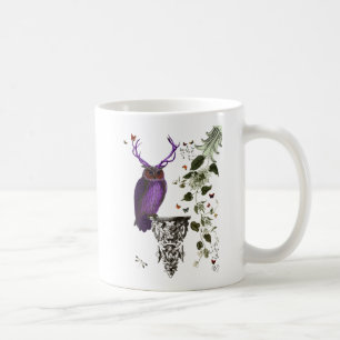 Caneca De Café Coruja Roxa Com Traças 2