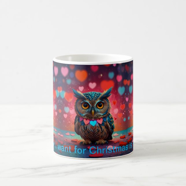 Caneca De Café Coruja sempre ama você (Centro)