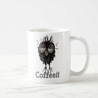 Caneca De Café Coruja sonolento bonito e engraçada feita sob