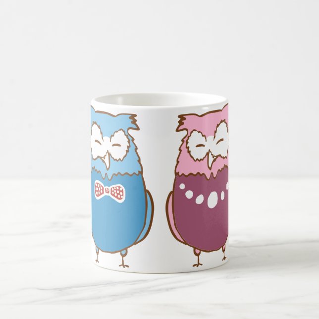 Caneca De Café Corujas felizes (Centro)