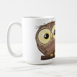 Caneca de Café Corujas Gêmeas Caprichosas - Flores