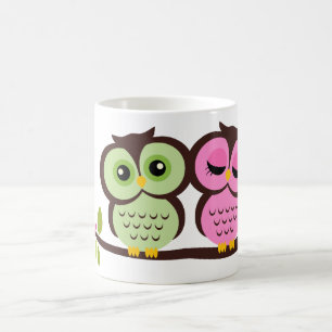 Caneca De Café Corujas Lindas