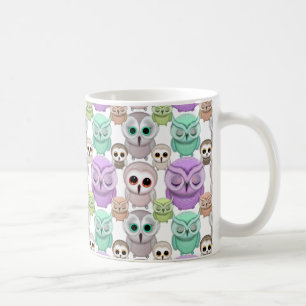 Caneca De Café Corujas Lindas em Cores Pastel