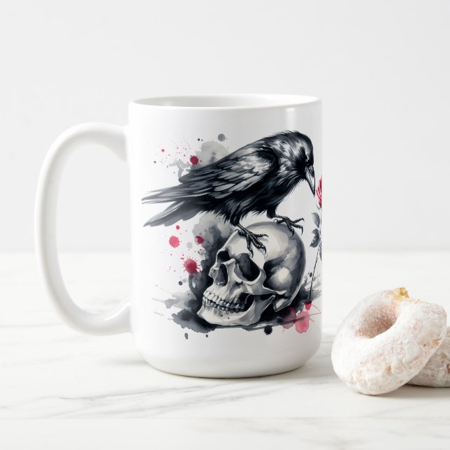 Caneca De Café Corvo (Com Donut)