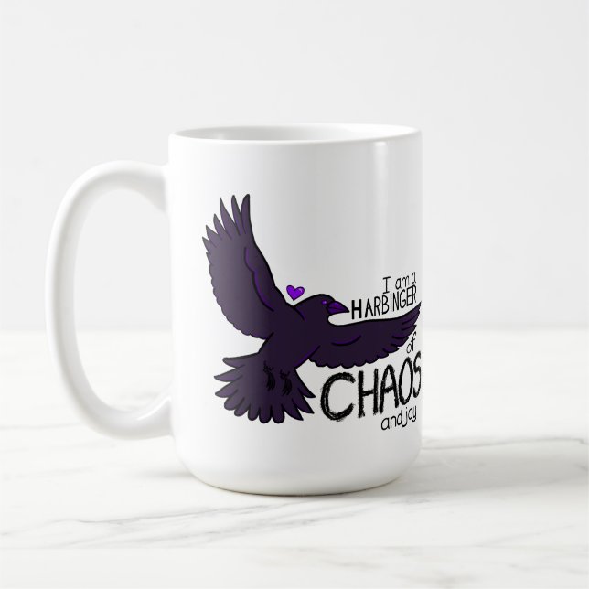 Caneca De Café Corvo Caos (Esquerda)