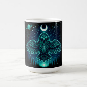 Caneca De Café Corvo Celestial – Mensageiro Cósmico Vida Selvagem