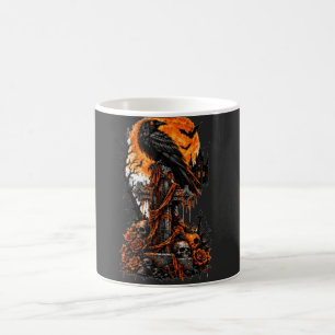 Caneca De Café Corvo & Cemitério Assombrado