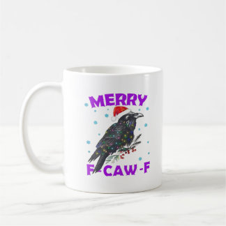 Caneca De Café Corvo Divertido Natal Clássico Estilo Vintage