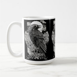 Caneca De Café Corvo Místico Sombrio