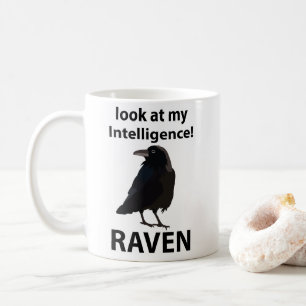 Caneca De Café Corvo Olhe Minha Inteligência Corvo