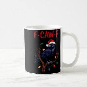 Caneca De Café Corvo Preto, F-caw-f Meme Pássaro Preto Com Chapéu