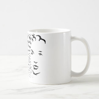 Caneca De Café Corvos do vôo ou ilusão óptica da cara