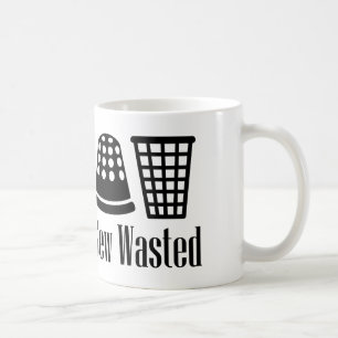 Caneca De Café Coser Desperdiçado Costura e Bebida