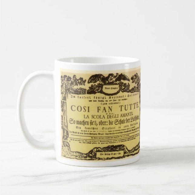 Caneca De Café Così Fan Tutte Playbill (Mozart) (Esquerda)