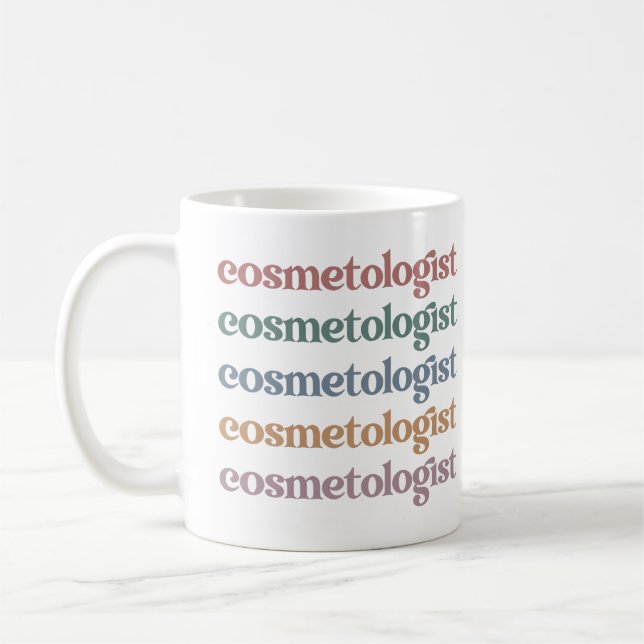 Caneca De Café Cosmetólogo Esteticista Beauticista - Cuidados Cut (Esquerda)