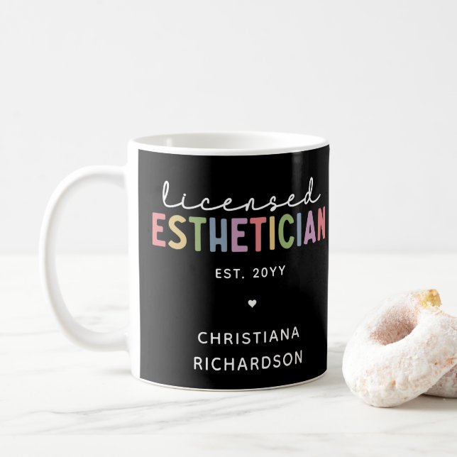 Caneca De Café Cosmetólogo estético licenciado (Com Donut)