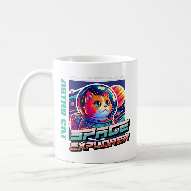 Caneca De Café Cosmic Cat Astronaut Mug (Esquerda)