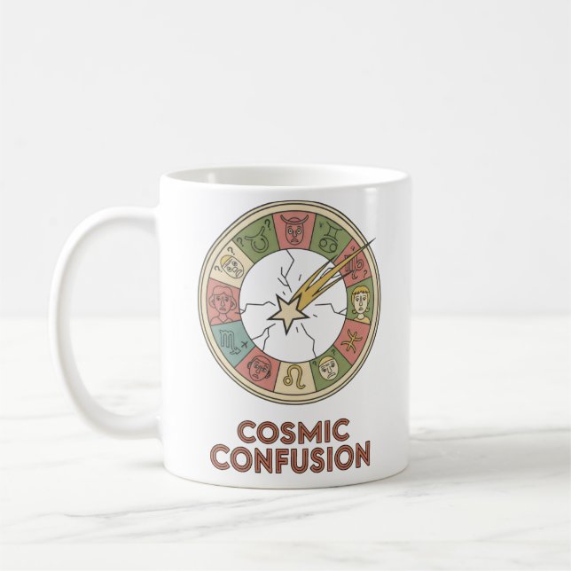Caneca De Café Cosmic Confusion Mug – Funny Astrology Gift  (Esquerda)