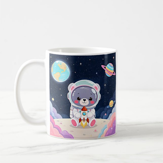 Caneca De Café Cosmic Cuddle Astronaut Bear (Esquerda)