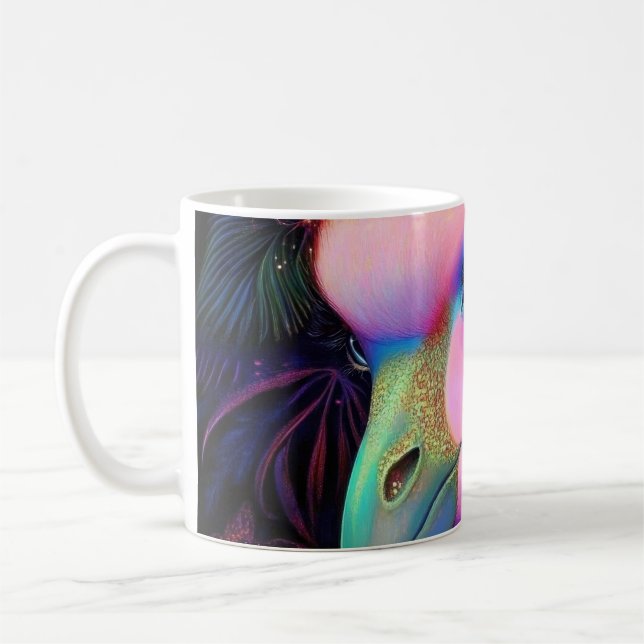 Caneca De Café Cosmic Flamingo Queen (Esquerda)
