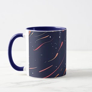 Caneca de Café Cosmic Flow – Abstrato Inspirado no