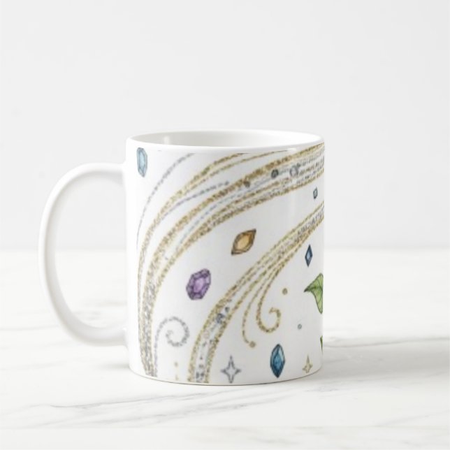 Caneca De Café Cosmic Growth Nature Plant with Roots and Stars  (Esquerda)