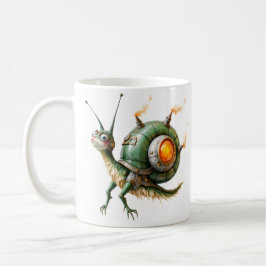 Caneca De Café Cosmic Steampunk Snailbird – Criatura de Sonho Neo
