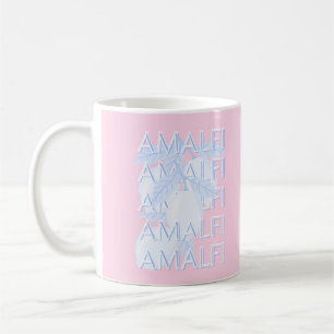 Caneca De Café Costa Amalfi, Itália, Viagem Art, Pré-ppy