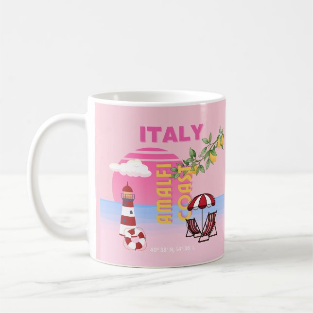 Caneca De Café Costa Amalfi, Viagem de pré-disquete, rosa (Esquerda)