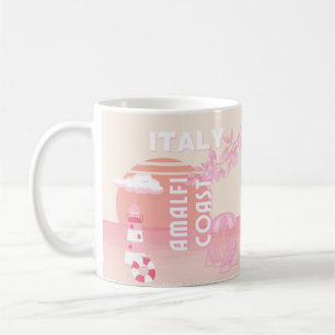 Caneca De Café Costa Amalfi, Viagem, Pré-Pol, Viagem, Pastel