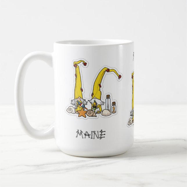 Caneca De Café Costa do Maine - Gnomo de Boas-Vindas  (Esquerda)