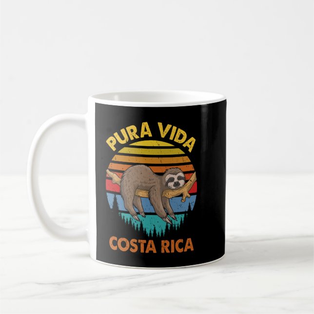 Caneca De Café Costa Rica Pura Vida Sloth (Esquerda)