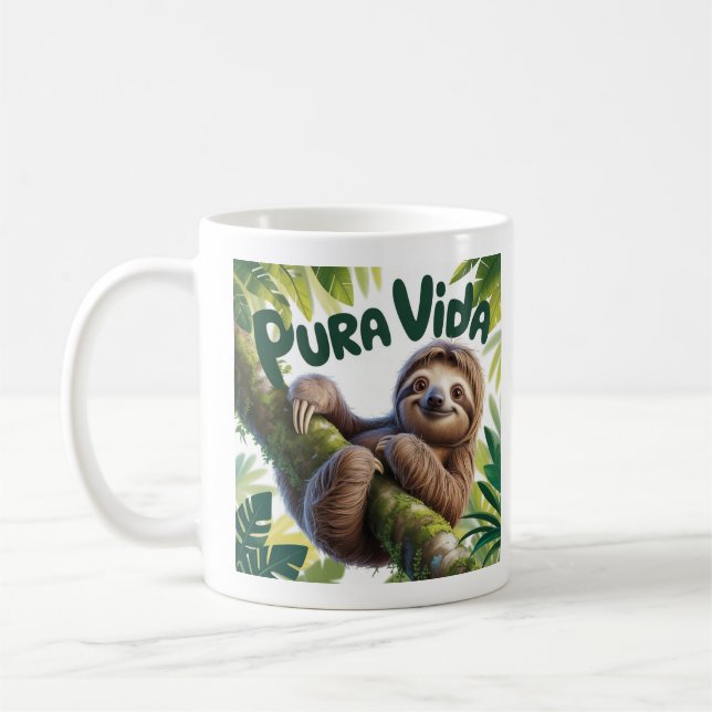 Caneca De Café Costa Rican Sloth Bear (Esquerda)