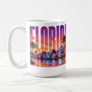 Caneca De Café Costa Tropical da Flórida Paraíso de Sol Escap