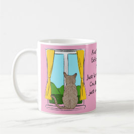 Caneca De Café Costas de um Gato
