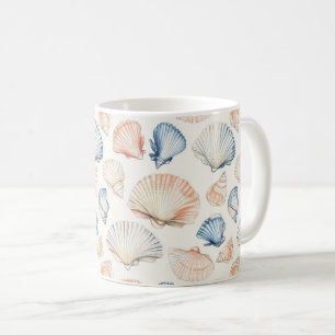 Caneca De Café Costeira russa - Conchas, Starfish, Recife (21)