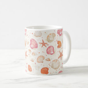 Caneca De Café Costeira russa - Conchas, Starfish, Recife (28)