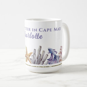 Caneca De Café Costeira, vida melhor em Cabo maio, personalizada