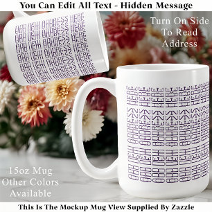 Caneca De Café Costume de Aquecimento Personalizado Endereço Mens