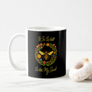 Caneca De Café Costume "Está Bem Com Minha Alma" Boho Honeybee