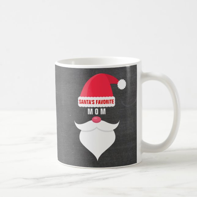 Caneca De Café Costume favorito da mamã do papai noel engraçado (Direita)