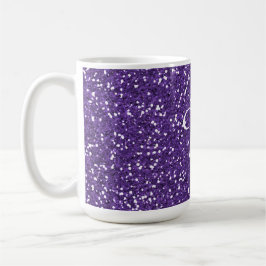 Caneca De Café Costume roxo do brilho Monogrammed