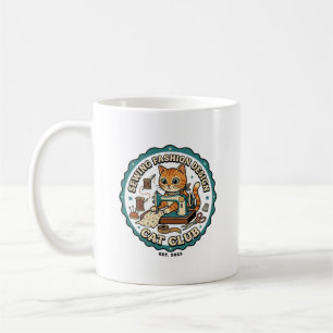 Caneca De Café Costura Design de Moda Gato Presente para Amantes