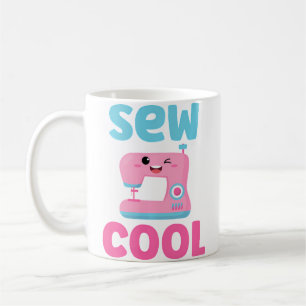 Caneca De Café Costure Legal Fofa Kawaii Máquina de Costura Piada
