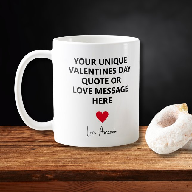 Caneca De Café Cota de Dia de os namorados de Marido Única Person (Custom Unique Husband Valentines Day Quote Coffee Mug
)