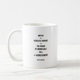 Caneca De Café Cota de Napoleon Hill - Fórmula para o Alcance -