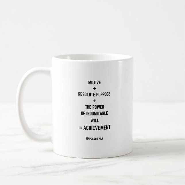 Caneca De Café Cota de Napoleon Hill - Fórmula para o Alcance - (Esquerda)