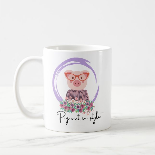 Caneca De Café cota de porco - porco ao estilo (Esquerda)