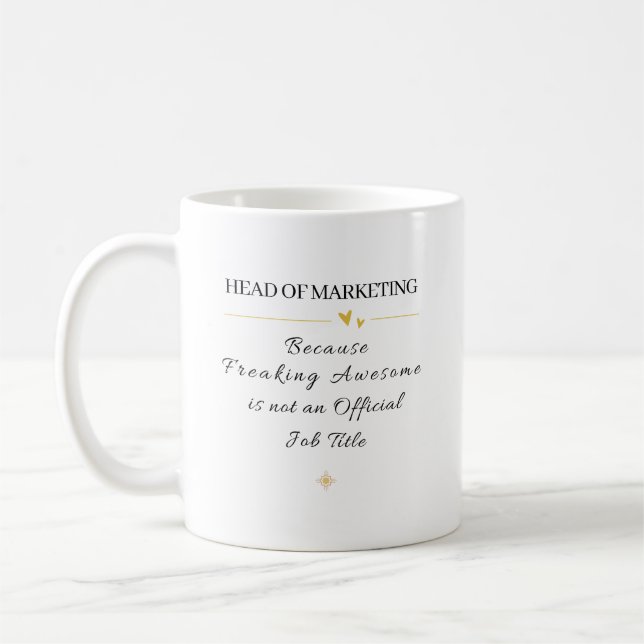 Caneca De Café Cota do Chefe do Escritório de Marketing (Esquerda)